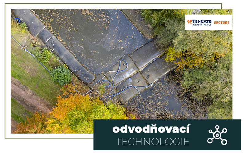 odvodňovací technologie TenCate Geotube Plosab